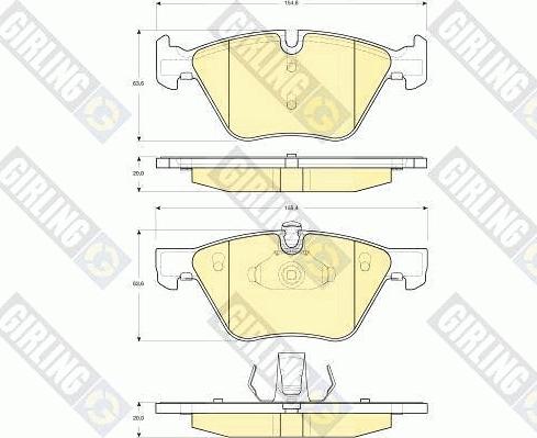 Girling 6115592 - Kit de plaquettes de frein, frein à disque cwaw.fr