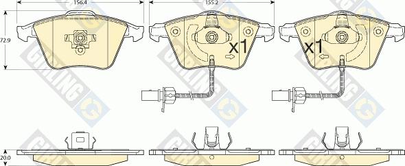 Girling 6115542 - Kit de plaquettes de frein, frein à disque cwaw.fr