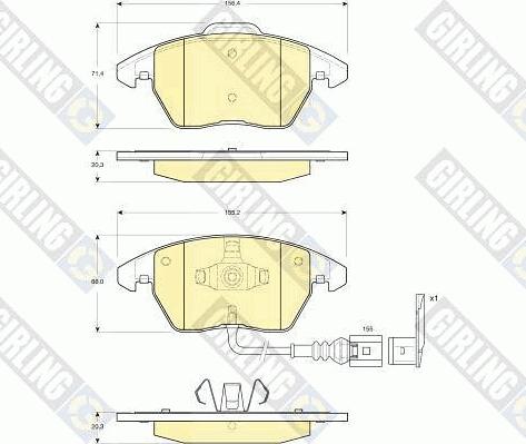 Girling 6115502 - Kit de plaquettes de frein, frein à disque cwaw.fr