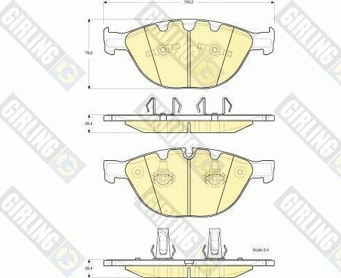 Girling 6115582 - Kit de plaquettes de frein, frein à disque cwaw.fr