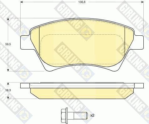 Girling 6115524 - Kit de plaquettes de frein, frein à disque cwaw.fr