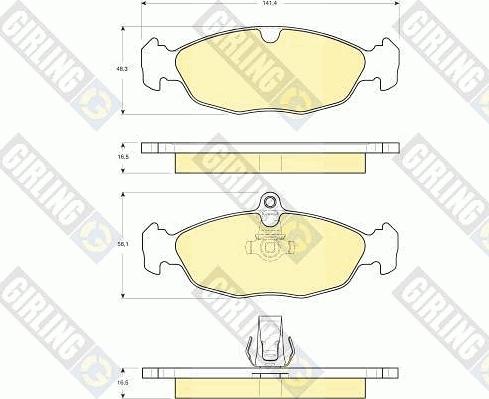 Girling 6115692 - Kit de plaquettes de frein, frein à disque cwaw.fr