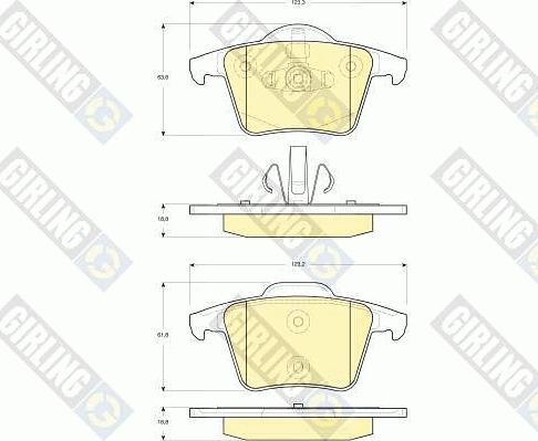 Girling 6115662 - Kit de plaquettes de frein, frein à disque cwaw.fr