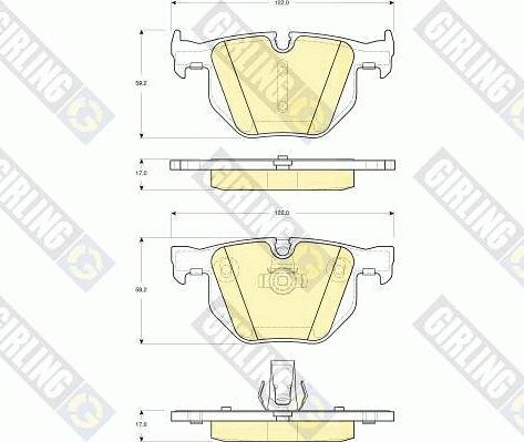 Girling 6115602 - Kit de plaquettes de frein, frein à disque cwaw.fr