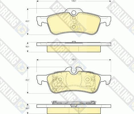 Girling 6115612 - Kit de plaquettes de frein, frein à disque cwaw.fr