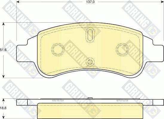 Girling 6115634 - Kit de plaquettes de frein, frein à disque cwaw.fr