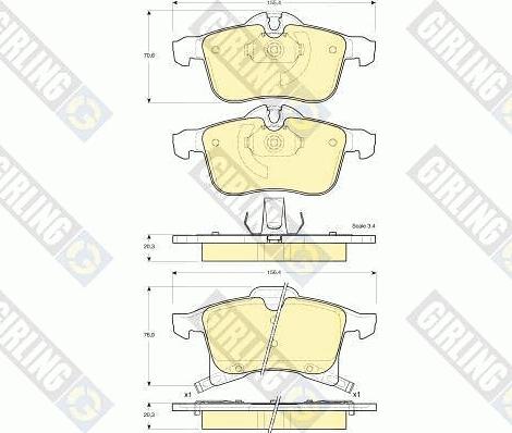 Girling 6115622 - Kit de plaquettes de frein, frein à disque cwaw.fr