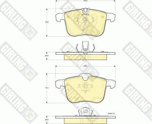 Girling 6115672 - Kit de plaquettes de frein, frein à disque cwaw.fr