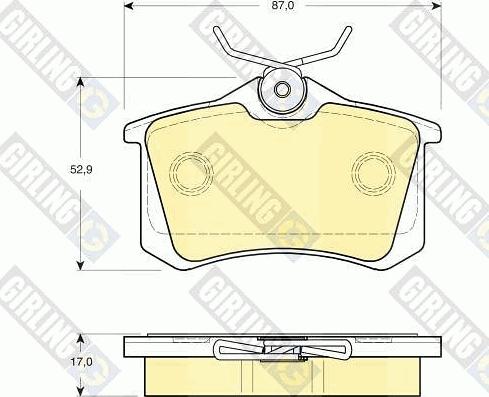 Girling 6115041 - Kit de plaquettes de frein, frein à disque cwaw.fr