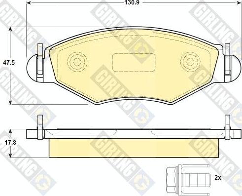 Girling 6115004 - Kit de plaquettes de frein, frein à disque cwaw.fr