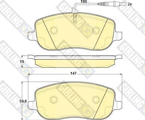 Girling 6115031 - Kit de plaquettes de frein, frein à disque cwaw.fr