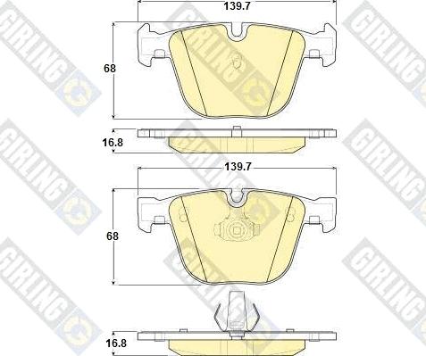 Girling 6115022 - Kit de plaquettes de frein, frein à disque cwaw.fr