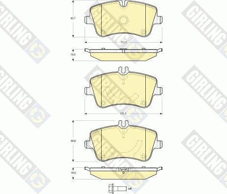 Girling 6115141 - Kit de plaquettes de frein, frein à disque cwaw.fr