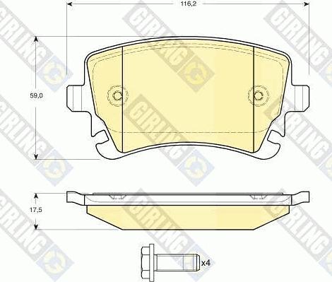 Girling 6115161 - Kit de plaquettes de frein, frein à disque cwaw.fr