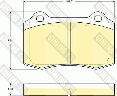 Girling 6115139 - Kit de plaquettes de frein, frein à disque cwaw.fr