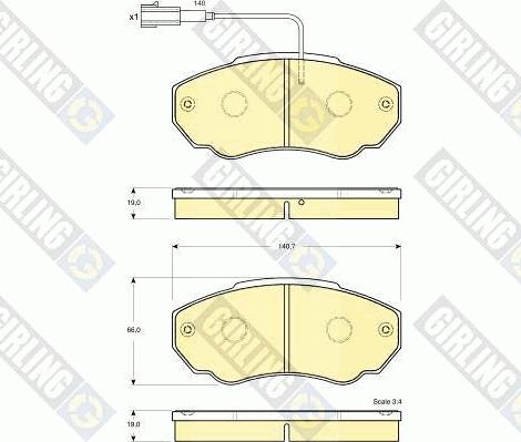 Girling 6115179 - Kit de plaquettes de frein, frein à disque cwaw.fr