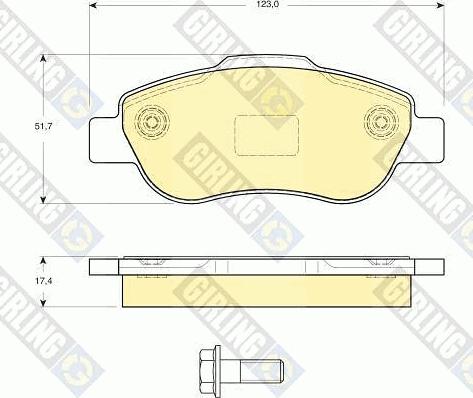 Girling 6115894 - Kit de plaquettes de frein, frein à disque cwaw.fr