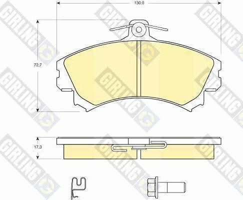 Girling 6115841 - Kit de plaquettes de frein, frein à disque cwaw.fr