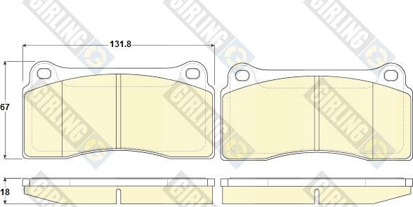 Girling 6115369 - Kit de plaquettes de frein, frein à disque cwaw.fr