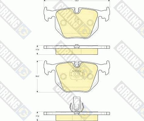 Girling 6115302 - Kit de plaquettes de frein, frein à disque cwaw.fr