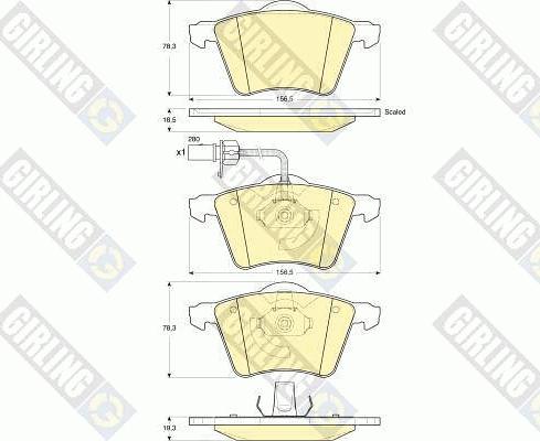 Girling 6115382 - Kit de plaquettes de frein, frein à disque cwaw.fr