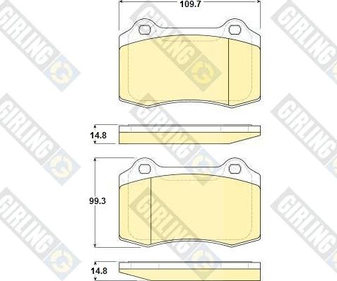 Girling 6115379 - Kit de plaquettes de frein, frein à disque cwaw.fr