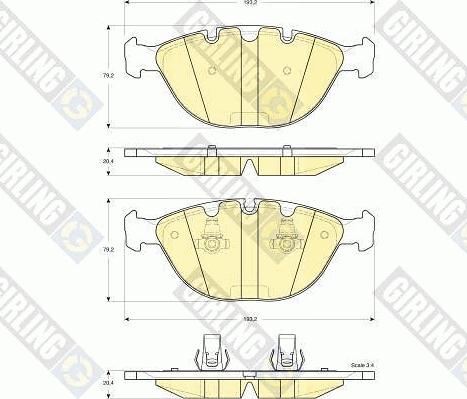 Girling 6115292 - Kit de plaquettes de frein, frein à disque cwaw.fr