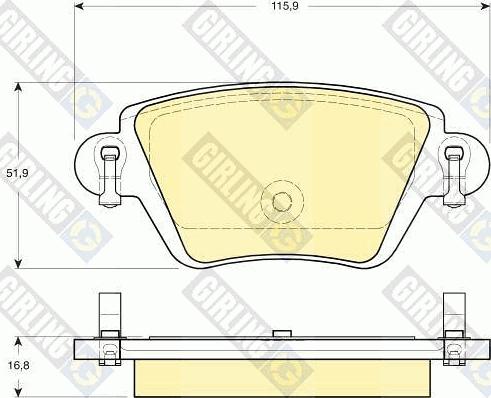 Girling 6115254 - Kit de plaquettes de frein, frein à disque cwaw.fr