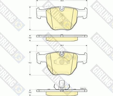 Girling 6115262 - Kit de plaquettes de frein, frein à disque cwaw.fr