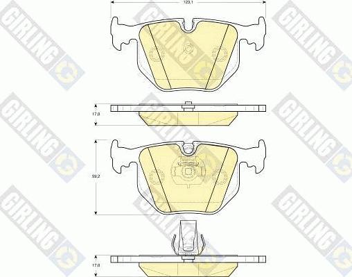 Girling 6115272 - Kit de plaquettes de frein, frein à disque cwaw.fr