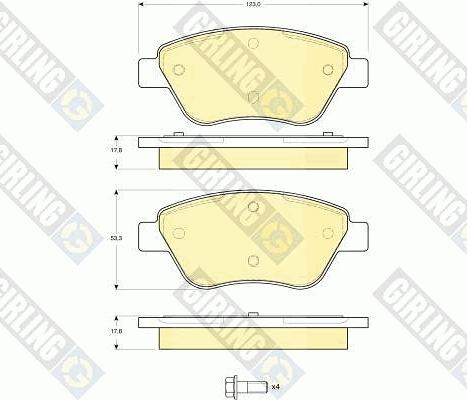 Girling 6115794 - Kit de plaquettes de frein, frein à disque cwaw.fr