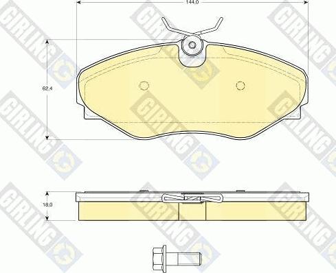 Girling 6115741 - Kit de plaquettes de frein, frein à disque cwaw.fr