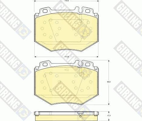 Girling 6115759 - Kit de plaquettes de frein, frein à disque cwaw.fr