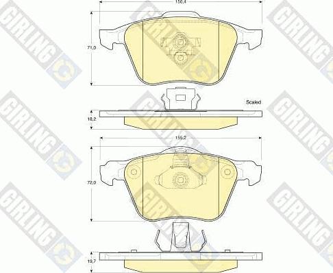 Girling 6115762 - Kit de plaquettes de frein, frein à disque cwaw.fr