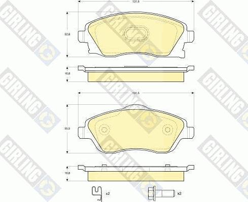 Girling 6115701 - Kit de plaquettes de frein, frein à disque cwaw.fr