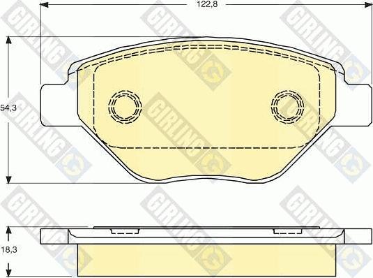 Girling 6115714 - Kit de plaquettes de frein, frein à disque cwaw.fr