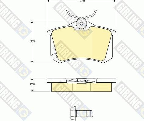 Girling 6115781 - Kit de plaquettes de frein, frein à disque cwaw.fr