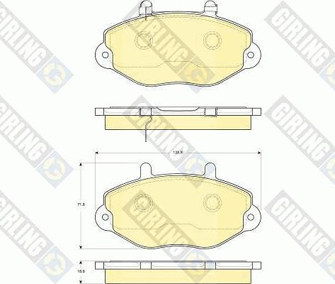 Girling 6115734 - Kit de plaquettes de frein, frein à disque cwaw.fr