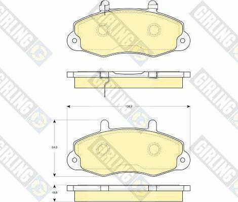 Girling 6115724 - Kit de plaquettes de frein, frein à disque cwaw.fr