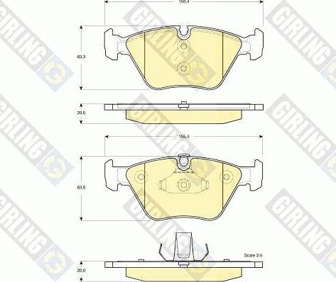 Girling 6115772 - Kit de plaquettes de frein, frein à disque cwaw.fr