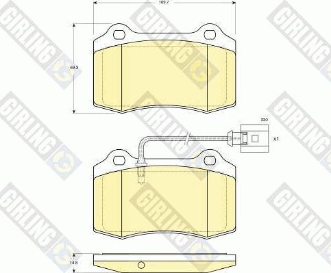 Girling 6116449 - Kit de plaquettes de frein, frein à disque cwaw.fr