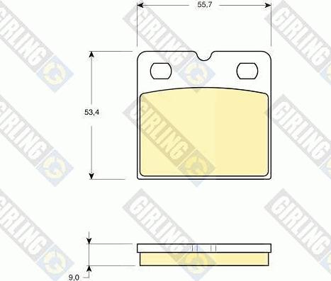 Girling 6116419 - Kit de plaquettes de frein, disque de frein de stationnement cwaw.fr