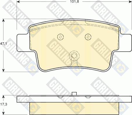 Girling 6116564 - Kit de plaquettes de frein, frein à disque cwaw.fr