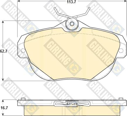 Girling 6116641 - Kit de plaquettes de frein, frein à disque cwaw.fr