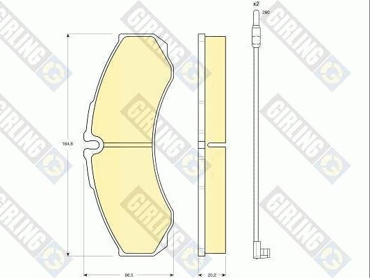 Girling 6116099 - Kit de plaquettes de frein, frein à disque cwaw.fr