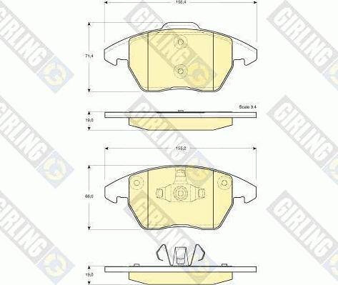 Girling 6116052 - Kit de plaquettes de frein, frein à disque cwaw.fr