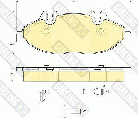 Girling 6116004 - Kit de plaquettes de frein, frein à disque cwaw.fr