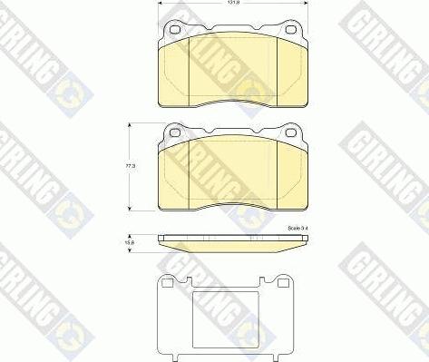 Girling 6116089 - Kit de plaquettes de frein, frein à disque cwaw.fr