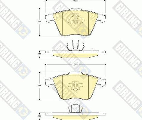 Girling 6116072 - Kit de plaquettes de frein, frein à disque cwaw.fr