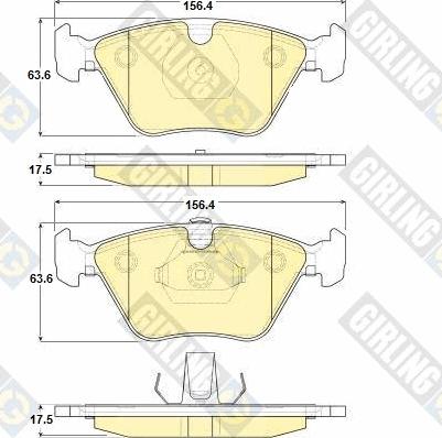 Girling 6116192 - Kit de plaquettes de frein, frein à disque cwaw.fr